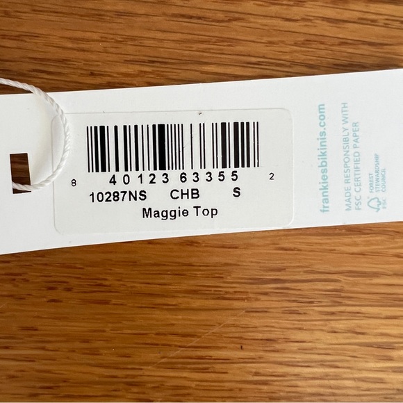 🎉HP🎉 NWT Frankie’s Bikinis Underwire Top, Sz Small - Picture 5 of 5